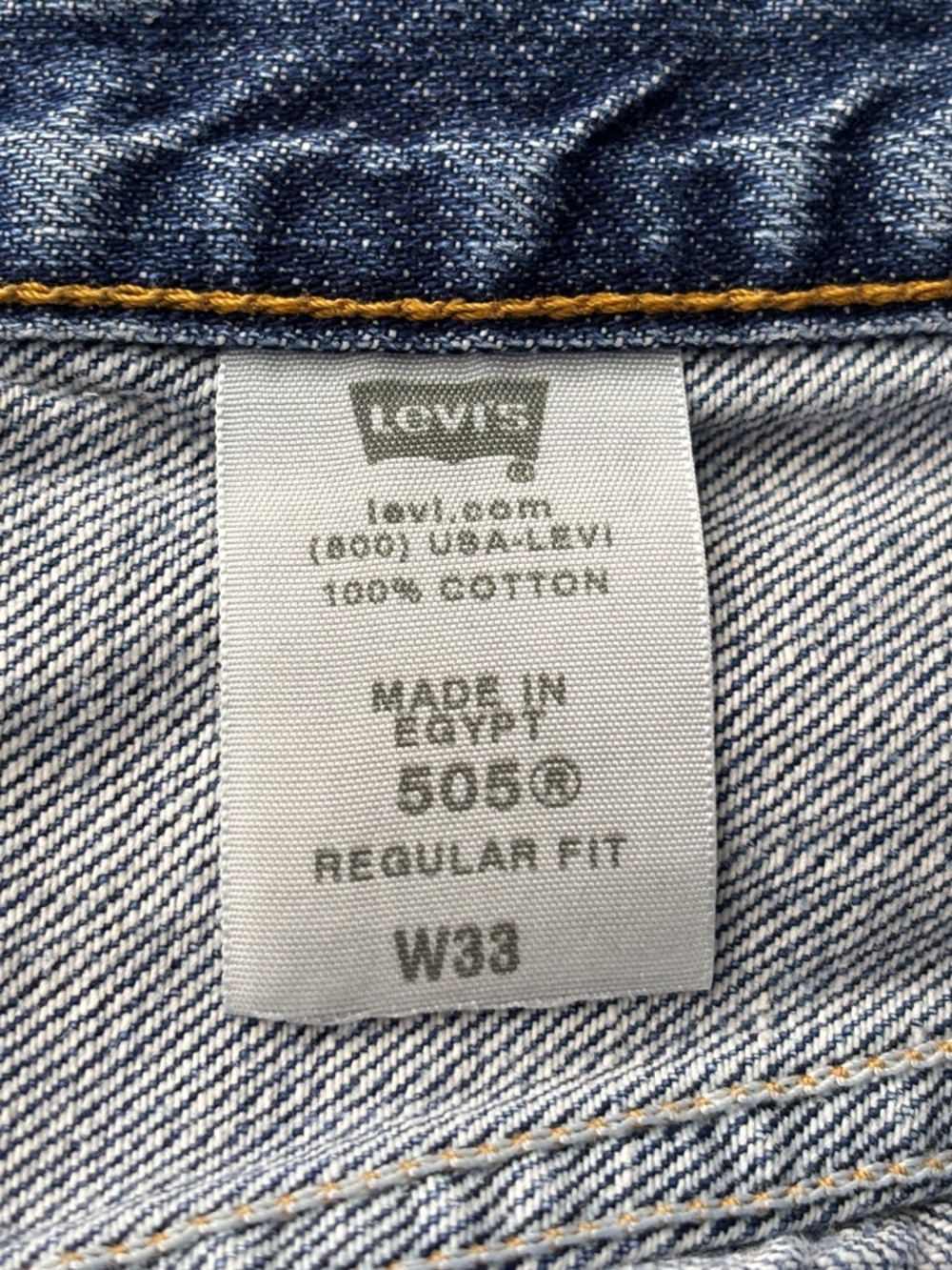 Levi’s 505 Denim Shorts | Light Wash | 100% Cotton | Straight Fit | W33 - Picture 4 of 6